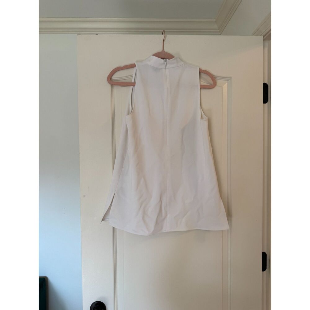 Theory Ivory Sleeveless Tunic Top Size Small Mock Neck - Picture 3 of 9